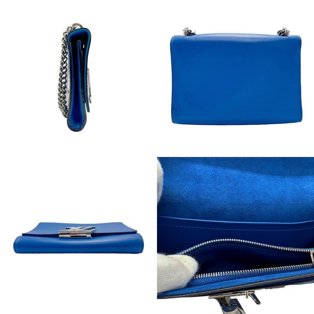Louis Vuitton Louise Bag Pochette Leather Shoulder Blue